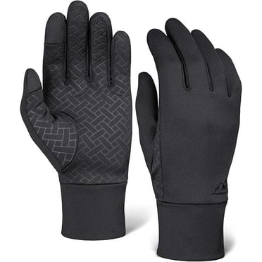 Touch Screen Running Gloves for Men & Women - Thermal Winter Glove Liners for Running, Texting, Cycling & Driving - Thin, Lightweight & Warm Sports Hand Gloves - Touchscreen Smartphone Compatible