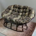 thumbnail image 2 of International Caravan Bali Rattan Double Papasan Chair with Tapestry Cushion San Carlos Abstract, 2 of 5