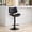Black PU, variant on Walnut Bentwood, Easy Height Change, Stable Base | For Kitchen, Practical Bar Stool Set