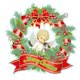 thumbnail image 1 of Kits de coronas de pintura de diamantes con campanas de Papá Noel para Navidad, kits de mosaico de coronas de diamantes de imitación de cristal de forma especial para regalo de decoración de pared, 1 of 5