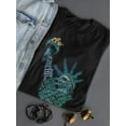 thumbnail image 3 of The Statue Of Liberty, New York T-Shirt Women -Image by Shutterstock, Female Small, 3 of 4