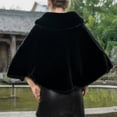 thumbnail image 3 of APEXFWDT Women's Winter Furry Shawl and Wrap Bridal Cape Scarf Wedding Party Custume Accessory Shawl Shrug, 3 of 4