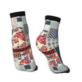 thumbnail image 4 of Bingfone Patchwork In Country Style Design Patterned Men'S Women'S Casual Cotton Socks, 4 of 9
