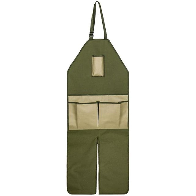 Delantal de mantenimiento de jardín impermeable de tela Oxford, protector de delantal multibolsillo con hebilla de correa ajustable Feliz Sencillez