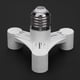 thumbnail image 3 of E27 a 3E14 Adaptador de casquillo de luz de bombilla Soporte de lámpara de inducción de tornillo divisor Likrtyny Para estrenar, 3 of 5