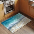 thumbnail image 3 of Summer Beach Coastal Area Rugs 2x3 for Living Room, Watercolor Seaside Waves Ocean Non Slip Washable Rug Runner, Low Pile Indoor Floor Carpet Mat Bathroom Rugs for Bedroom, Kids Room, 3 of 9