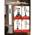 thumbnail image 5 of TOMEEM 4-Piece Stainless Steel Wine Opener Set with Rechargeable Electric Wine Bottle Opener, 5 of 9