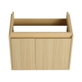 thumbnail image 6 of 24'' Bathroom Vanity with Wooden Storage Cabinet , Wall Mounted Floating Vanity Sink Combo with Basin & Double Doors, for Bathroom, Oak, 6 of 8