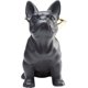 thumbnail image 3 of Estatuilla de diseño decorativo - Perro sentado con alas de ángel - Oro/Negro, 3 of 4
