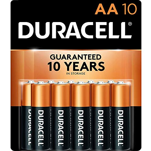 Duracell Coppertop Alkaline AA Battery - MN1500 For Multipurpose - AA - 1.5 V DC - Alkaline - 10 / Pack