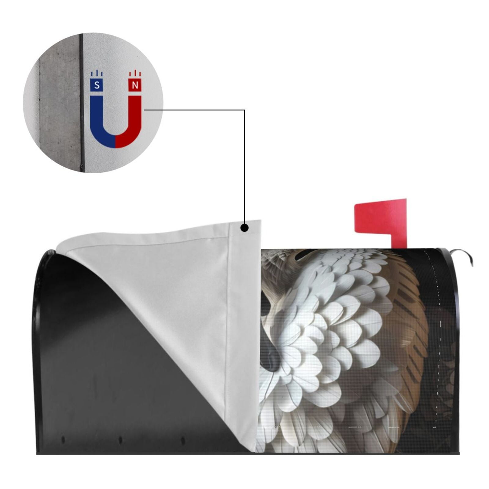 Kdxio Magnetic Mailbox Cover 21x18 in Mailbox Cover Outdoor Decoration Holiday Mailbox Covers for Home Garden Yard-21x18 in