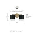 thumbnail image 3 of Capital Lighting 153021MA-549 Weller 2 Light 15" Wide Vanity Light - Brass, 3 of 7