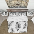 thumbnail image 2 of Designart 'Vintage Feathers with tribal patterns' Vintage Duvet Cover Set, 2 of 4