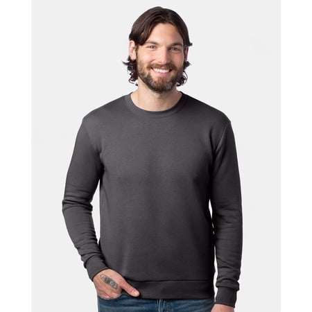 Alternative Mens Eco-Cozy Fleece Sweatshirt 8800PF, 3XL, Dark Heather Grey