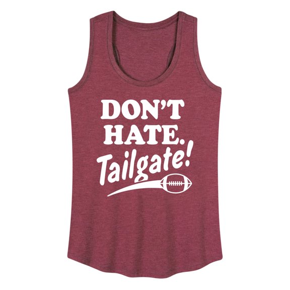 Instant Message - Don't Hate, Tailgate - Women's Racerback Graphic Tank