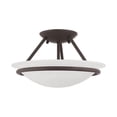 thumbnail image 4 of Livex 4823-91 2 Light Bowl Semi-Flush Mount&amp;#44; Brushed Nickel, 4 of 5
