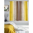 thumbnail image 3 of Yellow Brown Sheer Curtains 63 Inch Length 2 Panels Set, Farmhouse Wood Grain Vintage Striped Voile Window Treatment Rod Pocket Curtains Sheers Drapes for Bedroom/Living Room/Kitchen 52x"63"x2, 3 of 7