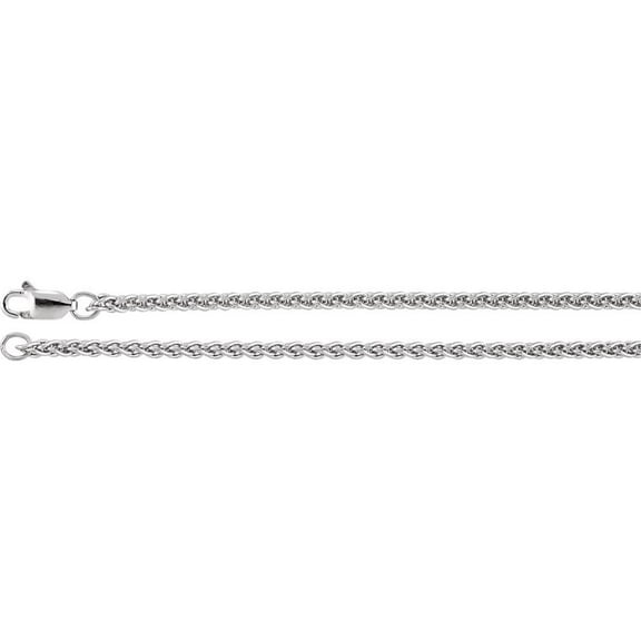 Sterling Silver Wheat Chain Necklace 16 Inches