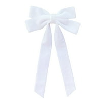 Btomtd 8.46"x4.52" Small Velvet Christmas Bow for Gift Packaging and Tree Hanging Home Decoration Festive Ornaments and Holiday Bows for Seasonal Styling, White