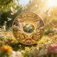 thumbnail image 2 of Rirozkan Peace Theme Commemorative Coin, Symbol of Peace, Collectible Medallion, Gift Keepsake for Awareness, Memorial, Anniversary Events, 2 of 8