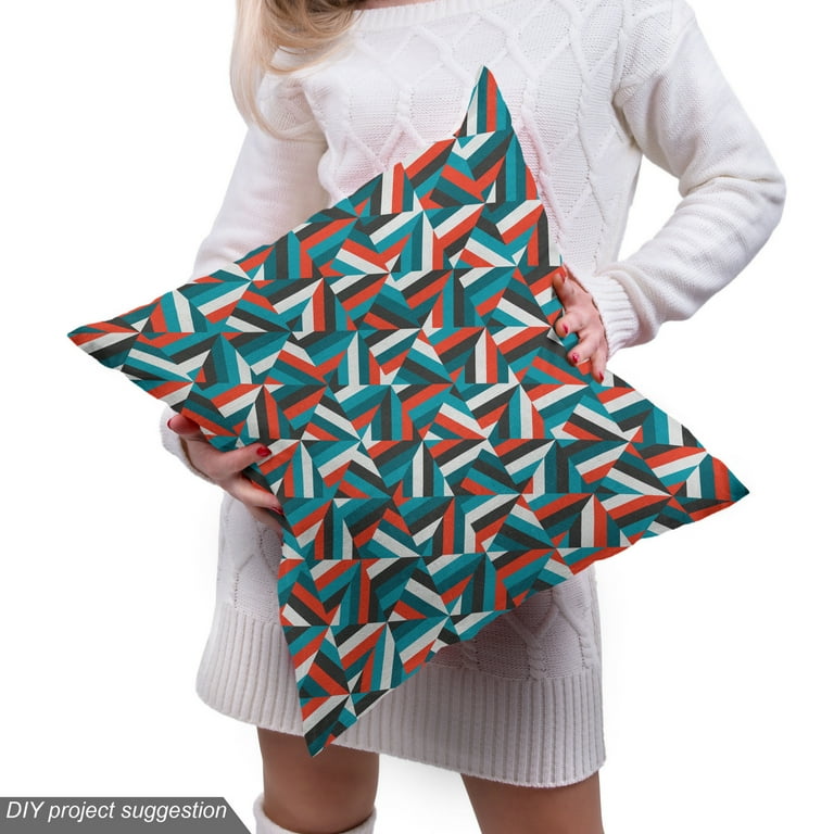 Random Geometric Lines Triangle Pattern Fabric