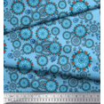 thumbnail image 3 of Soimoi Modal Satin Fabric Floral & Damask Ethnic Printed Craft Fabric by The Yard 42 Inch Wide, 3 of 3