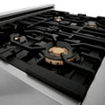 thumbnail image 7 of ZLINE Autograph Edition 30" 4.0 cu. ft. Dual Fuel Range with Gas Stove and Electric Oven in Stainless Steel with Gold Accents (RAZ-30-G), 7 of 7