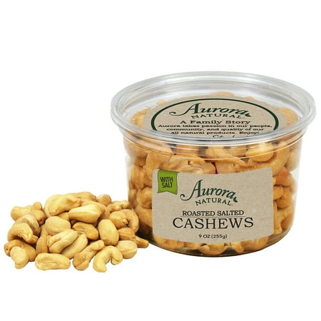 Aurora Salt - Aurora Natural Cashews, Salted, 9 Oz
