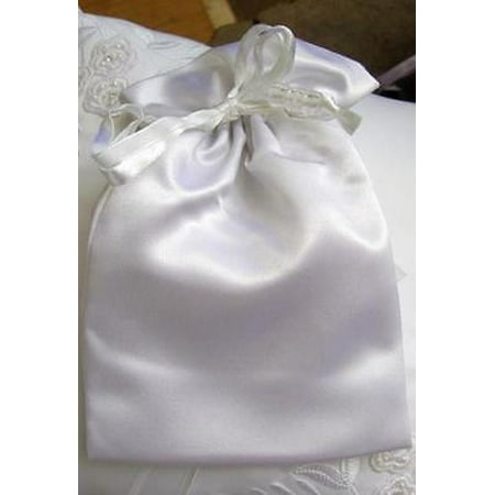 White Satin Wedding Favor Bags (6 bags) Pouches ,2PK - Walmart.com