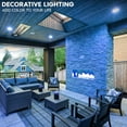 thumbnail image 2 of Luxrite LED PAR38 Flood Blue Light Bulb, 8W=45W, Damp Rated, UL Listed, E26 Base, Indoor Outdoor, Decoration 3 Pack, 2 of 7