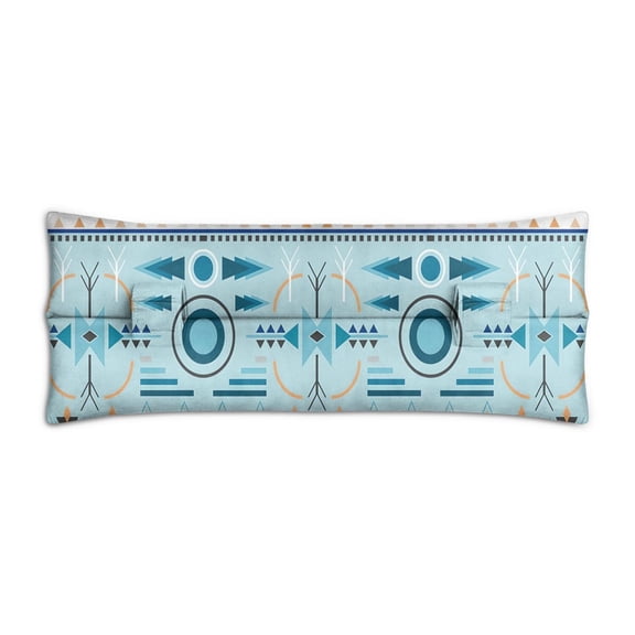Nordic Floral Mastectomy Pillow - Post Surgery Seatbelt Cushion, Abstract Design, Double Straps