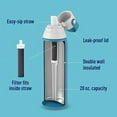 thumbnail image 2 of Brita Insulated Filtered Water Bottle with Straw, Reusable, Stainless Steel Metal, Blue Jay, 20 Ounce, 2 of 9