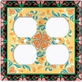 thumbnail image 5 of Metal Light Switch Plate Cover Yellow Flower Heart Mandala Tile Pattern TIL031, 5 of 15