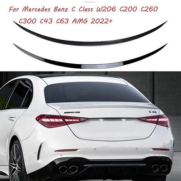 Tail trunk Spoiler Wings sticker For Mercedes Benz C Class W206 C200 C260 C300 C43 C63 AMG 2022+ Rear Top Spoilers Wing Exterior