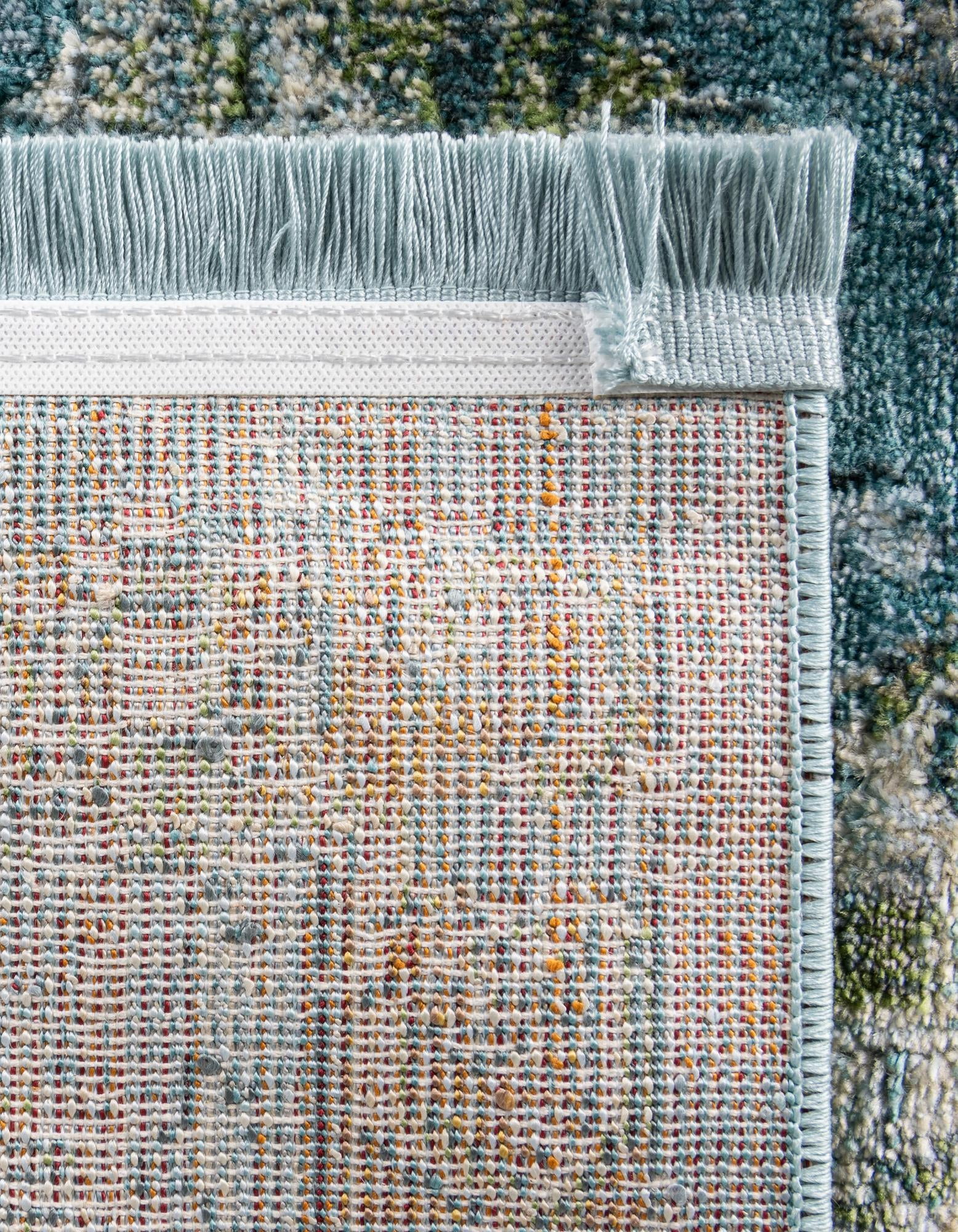 Unique Loom Baracoa Collection Area Rug - Coppelia (2' 2" x 6' 1" Runner Light Blue/Blue)