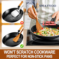 thumbnail image 4 of Swayvoo Wooden Spoons for Cooking — 11-Piece 100% Natural Teak Kitchen Utensil Set with Holder and Spoon Rest, Heat Resistant Serving Spoons, BPA-Free, Non-Stick Safe, Gift-Ready, 4 of 7