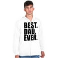 thumbnail image 4 of Cool Father's Day Best Dad Ever Zip Hoodie Sweatshirt Men Brisco Brands L, 4 of 6