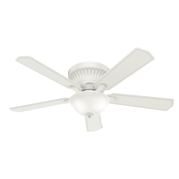 Hunter 54 Chauncey Fresh White Ceiling, White Ceiling Fan With Remote And Light Kit