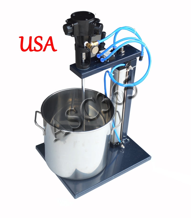 Pneumatic Paint Mixer w/ Stand 5 Gallon For Tank Barrel Stainless Steel Mix Tool 