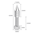 thumbnail image 4 of 8 Pcs Pointes de Haut-Parleur en Acier Inoxydable pour Audio Hifi AMP Subwoofer Isolation Stand Foot Cône Hauteur Réglable M6,8 x Pointes de Haut-Parleur, Argent, 4 of 4
