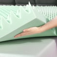 Mellow 3" Egg Crate Memory Foam Mattress Topper with Aloe Vera Infusion