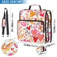 thumbnail image 3 of ALAZA Zipper Binder Hearts Leaves 3 Ring Trapper Keeper File Folder Organizer Bag, 3 of 8