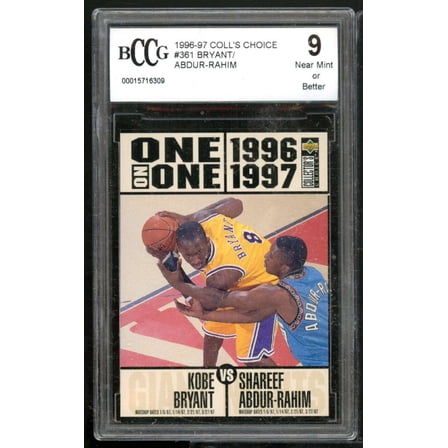 Kobe Bryant Shareef Abdur-Rahim Rookie Card 996-97 Collectors Choice BGS BCCG 9