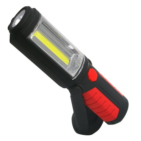 

Portable USB Rechargeable COB Night Light LED Work Light Camping Lamp with Built-in Battery Magnet Hook Red