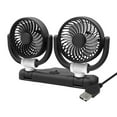 PBAZIH Car Dual Head Fan with Phone Number Plates 2in1 Design for