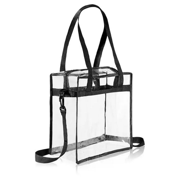 3-Pack Fenzer Clear bags Stadium Approved Clear Tote Bag with Zipper Closure Crossbody Messenger Shoulder Bag with Adjustable Strap