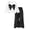 Black, variant on Girls Outfit Sets Nelozsy Girls Bow Print Long Sleeve Top Cargo Flare Pants 2Pcs Casual Outfit Set Black 14-15 Years
