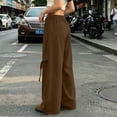 thumbnail image 6 of Gytharion Women's Bow Tie Streetwear Sweatpants with Pockets Drawstring Elastic Waist Joggers Solid Color Loose Wide Leg Pants, 6 of 8