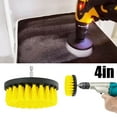 BETOR 4 Inch Soft Drill Brush Attachment For Cleaning Carpet & Leather And Upholstery, yellow