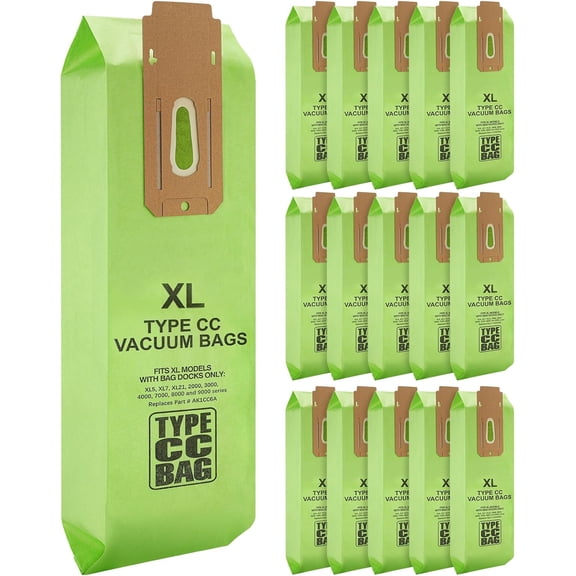 16 Pack Vacuum Cleaner Bags For Oreck type CC vacuum bags,XL.Fit All Oreck XL Upright Vacuums